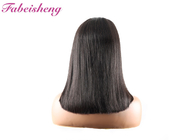 Природные черные парик с предварительно зажатыми волосами отбеленные узлы прямые фронтальные парик