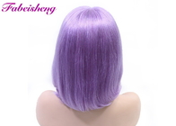 Человеческих волос цвета парика шнурка парики 100% Боб передних пурпурных короткие